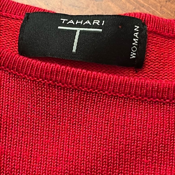 Tahari Tunic Sweater Red 3X - Picture 3 of 10